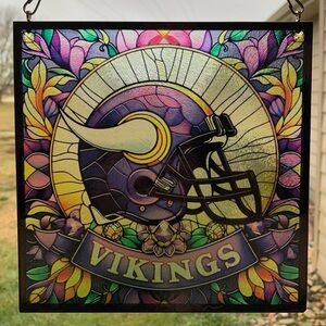 NFL Vikings Glass Sun Catcher